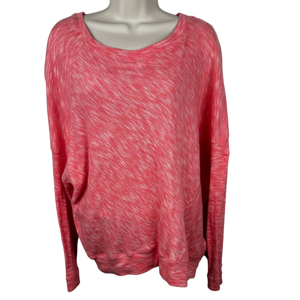 Anthropologie Damiana Pullover Sweater Slouchy Boho Cotton Coral Women's Medium - Picture 4 of 14